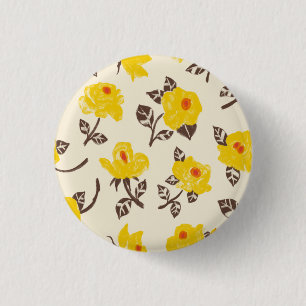 Bóton Redondo 2.54cm Jardim Romântico de Rosa