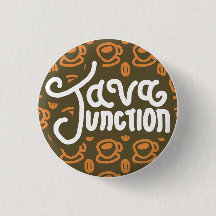 Java Junction Coffee e Bean Button Brown