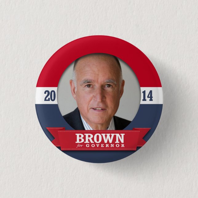 BÓTON REDONDO 2.54CM JERRY BROWN CAMPAIGN (Frente)