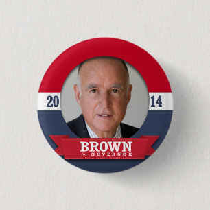 BÓTON REDONDO 2.54CM JERRY BROWN CAMPAIGN