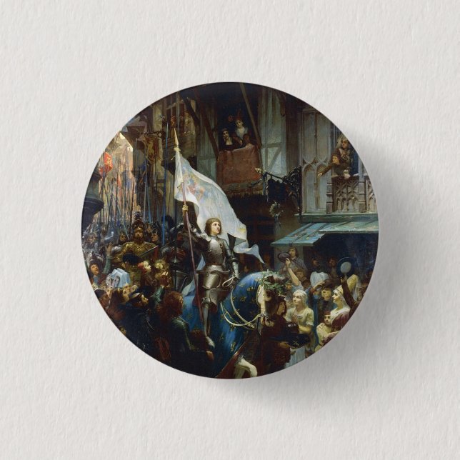 Bóton Redondo 2.54cm Joan of Arc entra em Orléans (Frente)