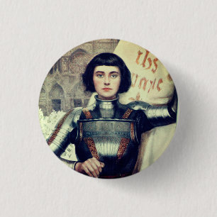 Bóton Redondo 2.54cm Joan of Arc (ilustração Albert Lynch)