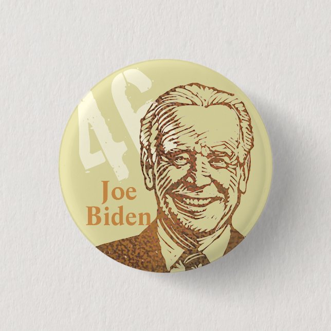 Bóton Redondo 2.54cm Joe Biden 46 Botão (Frente)