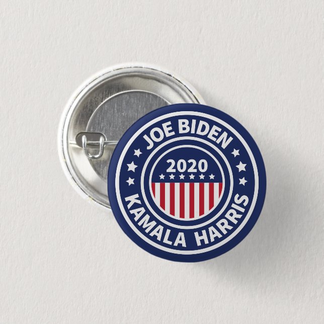 Bóton Redondo 2.54cm Joe Biden Kamala Harris 2020 (Frente & Verso)