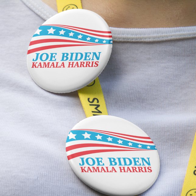 Bóton Redondo 2.54cm Joe Biden Kamala Harris para a América (Criador carregado)