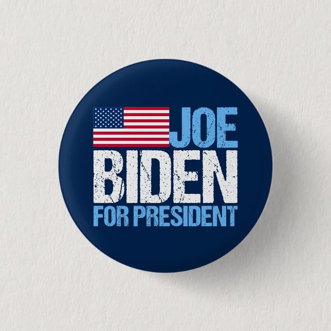Bóton Redondo 2.54cm Joe Biden para Presidente (Frente)