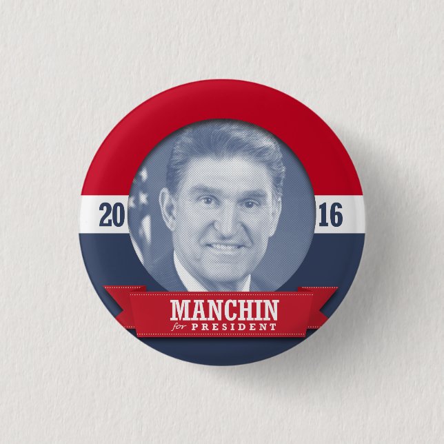 BÓTON REDONDO 2.54CM JOE MANCHIN 2016 (Frente)