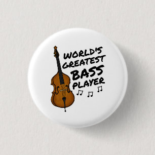 Bóton Redondo 2.54cm Jogador de Bass Mais Importante do Mundo, Engraçad