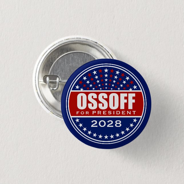 Bóton Redondo 2.54cm Jon Ossoff Presidente 2028 (Frente & Verso)