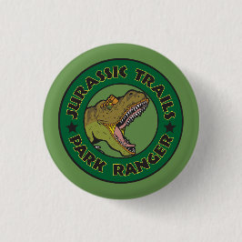 Bóton Redondo 2.54cm Jurassic Trails Park Ranger T-Shirt