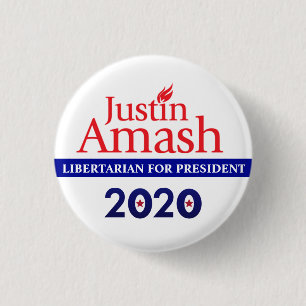 Bóton Redondo 2.54cm Justin Amash 2020