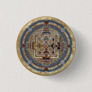 Bóton Redondo 2.54cm Kalachakra Mandala B