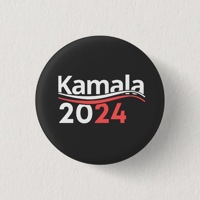 Bóton Redondo 2.54cm kamala 2024, vice-presidente kamala harris para mu (Frente)