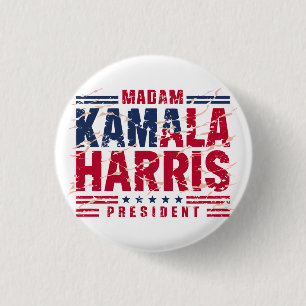 Bóton Redondo 2.54cm Kamala Harris