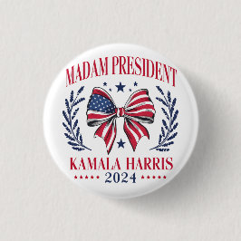 Bóton Redondo 2.54cm Kamala Harris
