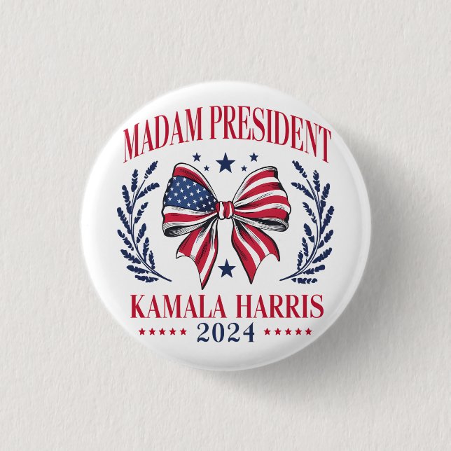Bóton Redondo 2.54cm Kamala Harris (Frente)