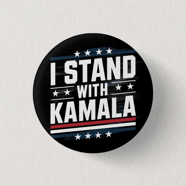 Bóton Redondo 2.54cm Kamala Harris (Frente)