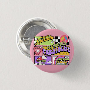 Bóton Redondo 2.54cm Kamala Harris 1rua Presidente Inauguração