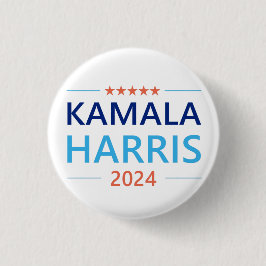 Bóton Redondo 2.54cm Kamala Harris 2024 para o Presidente