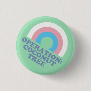 Bóton Redondo 2.54cm Kamala Harris Árvore de Coco Bandeira do Orgulho T