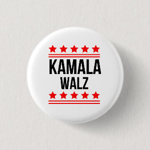 Bóton Redondo 2.54cm Kamala Harris E Tim Walz