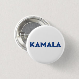 Bóton Redondo 2.54cm "kamala" kamala harris - letras azuis Botão