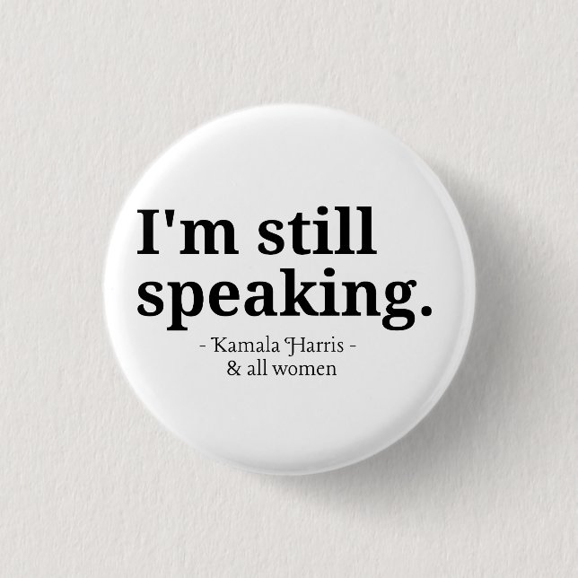 Bóton Redondo 2.54cm Kamala para o Presidente 2024, direitos das mulher (Frente)