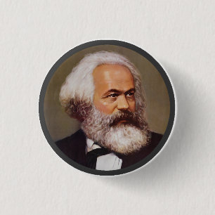 Bóton Redondo 2.54cm Karl Marx - Pin da lapela