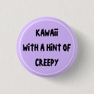 Bóton Redondo 2.54cm Kawaii Com Uma Dica De Cansaço