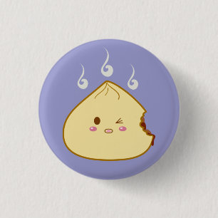 Bóton Redondo 2.54cm Kawaii "SioPao" Meatbun Bitemark