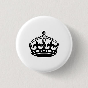 Bóton Redondo 2.54cm Keep calm black victory crown