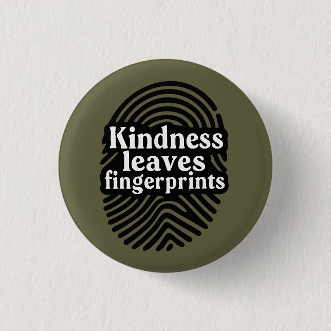 Bóton Redondo 2.54cm Kindness Leaves Fingerprints (Frente)