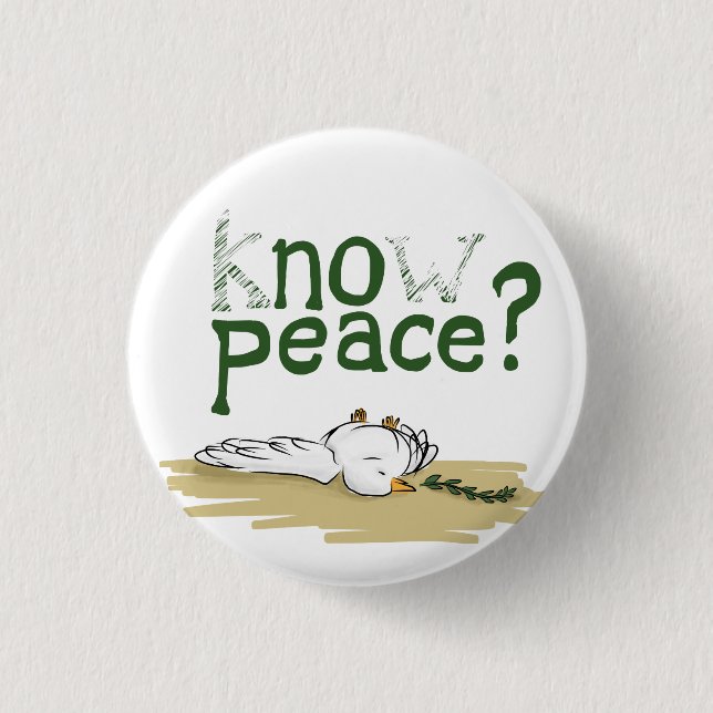Bóton Redondo 2.54cm Know Peace Civil Rights Activist Button (Frente)