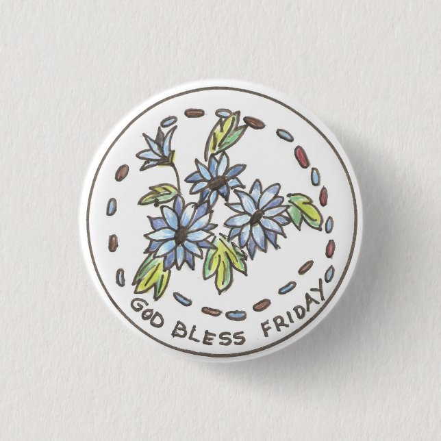 Bóton Redondo 2.54cm Korenbloem (Frente)