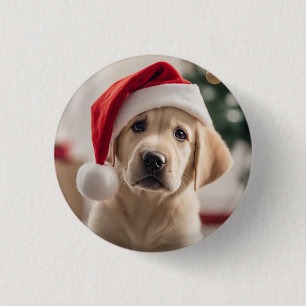 Bóton Redondo 2.54cm Labrador Retriever Christmas