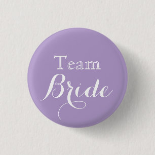 Bóton Redondo 2.54cm Lavanda White Wedding Team Bride