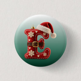 Bóton Redondo 2.54cm Layered Pastel Gold Trim Letter E