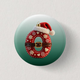 Bóton Redondo 2.54cm Layered Pastel Gold Trim Letter O