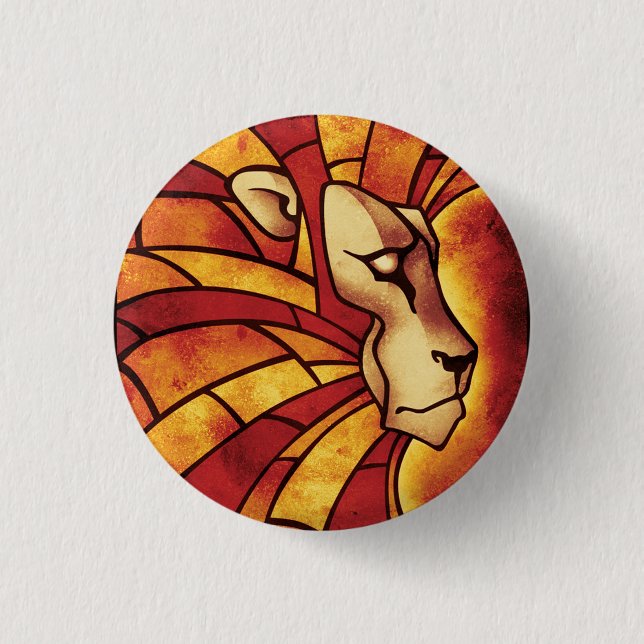 Bóton Redondo 2.54cm Leão de Judah - Haile Selassie - Sticker Rastafari (Frente)