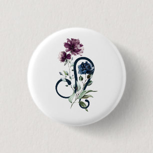 Bóton Redondo 2.54cm Leão Sinal de Estrela Zodíaco