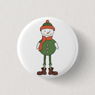 Bóton Redondo 2.54cm Legal Snowman