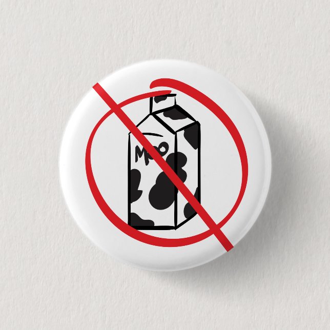 Bóton Redondo 2.54cm Leiteria livre - alergia/intolerância (Frente)