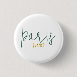 Bóton Redondo 2.54cm Lembrete de Lembrança de Paris, França