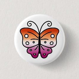 Bóton Redondo 2.54cm Lesbian Pride Butterfly Pin Badge