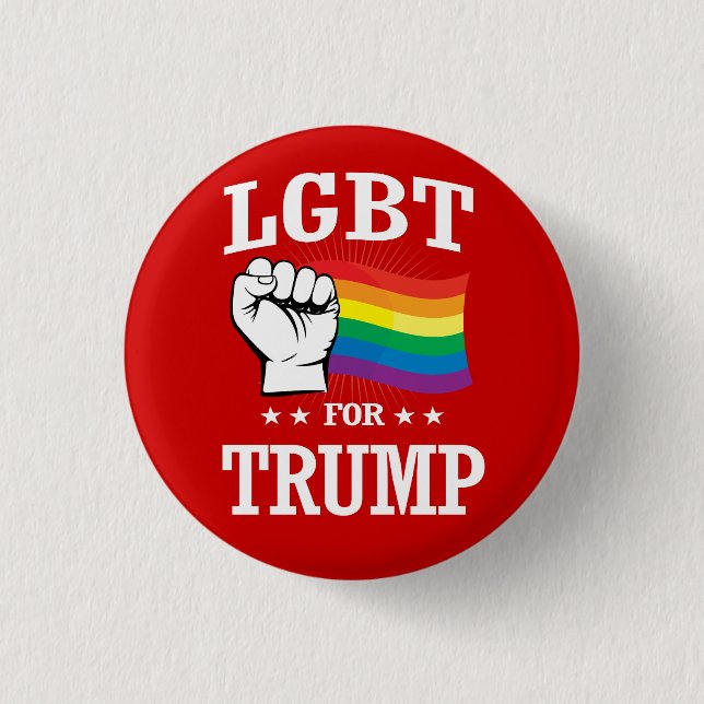 BÓTON REDONDO 2.54CM LGBT PARA TRUMP (Frente)