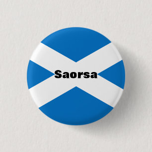 Bóton Redondo 2.54cm Liberdade gaélica Scotland Pinback de Saorsa