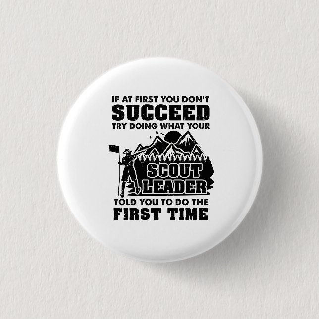 Bóton Redondo 2.54cm Líder de escoteiro (Frente)