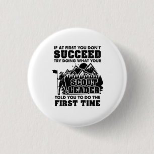 Bóton Redondo 2.54cm Líder de escoteiro