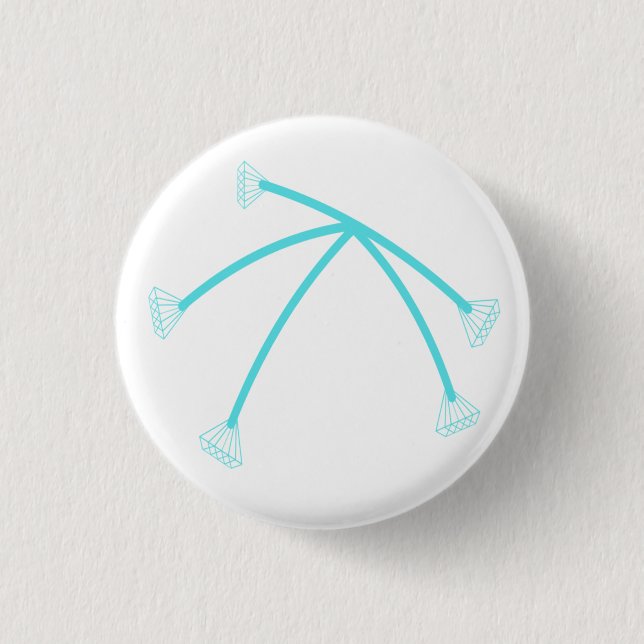 Bóton Redondo 2.54cm Lightness Diamand Tree for new Tees (Frente)