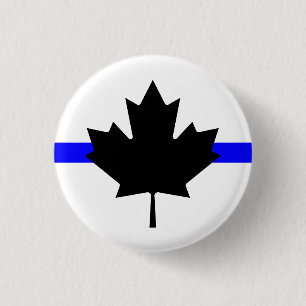 Bóton Redondo 2.54cm Linha azul fina - versão Canadá